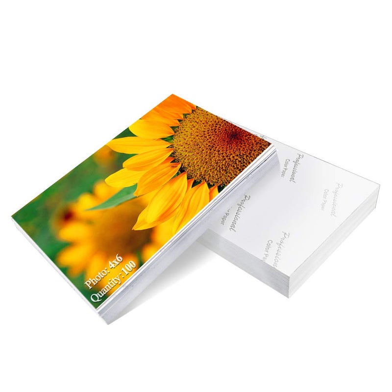 ZBEIVAN Photo Paper 4x6 inch High Glossy Paper 100 Sheets - Image 1